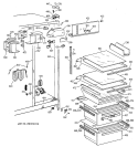 FRESH FOOD SECTION Diagram and Parts List for TFZ22JRDAWW  General Electric Refrigerator
