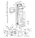 FREEZER DOOR Diagram and Parts List for TFK28ZFBGAA  General Electric Refrigerator