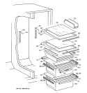 FRESH FOOD SHELVES Diagram and Parts List for CSK28DRBGAA  Hotpoint Refrigerator