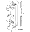 FRESH FOOD DOOR Diagram and Parts List for MSK28DRBGAA  General Electric Refrigerator
