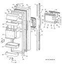 FRESH FOOD DOOR Diagram and Parts List for MSK30DHBGAA  General Electric Refrigerator