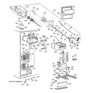 FREEZER SECTION Diagram and Parts List for TFG28ZFCGWH  General Electric Refrigerator