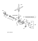 MOTOR - PUMP MECHANISM Diagram and Parts List for GSD3715D01AA  General Electric Dishwasher