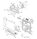 ESCUTCHEON & DOOR ASSEMBLY Diagram and Parts List for HDA3220Z07BB  Hotpoint Dishwasher