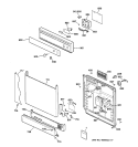 ESCUTCHEON & DOOR ASSEMBLY Diagram and Parts List for HDA1100Z07WH  Hotpoint Dishwasher