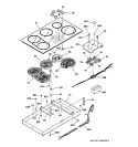 Section Diagram and Parts List for ZEU669A2WW  General Electric Cooktop