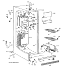 FREEZER SECTION Diagram and Parts List for CSX19LABGWH  Hotpoint Refrigerator