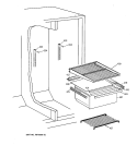 FRESH FOOD SHELVES Diagram and Parts List for CSX19LABGWH  Hotpoint Refrigerator