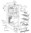 FREEZER SECTION Diagram and Parts List for CSX22GABGWW  Hotpoint Refrigerator