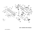 CONTROLS & BACKSPLASH Diagram and Parts List for WBXR1060TBAA  General Electric Washer
