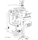 FRESH FOOD SECTION Diagram and Parts List for TFT20JRBKWW  General Electric Refrigerator