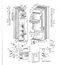 DOORS Diagram and Parts List for CSX25MRCGWW  Hotpoint Refrigerator