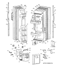 DOORS Diagram and Parts List for TFT22JWBGAA  General Electric Refrigerator
