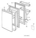 DOOR Diagram and Parts List for TAX4DNCAWH  General Electric Refrigerator