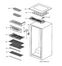 CABINET Diagram and Parts List for TAX4SNCWH  General Electric Refrigerator