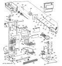 FREEZER SECTION Diagram and Parts List for TFT22PRBGWW  General Electric Refrigerator