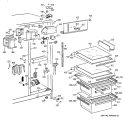 FRESH FOOD SECTION Diagram and Parts List for MSG25GRBGWW  General Electric Refrigerator