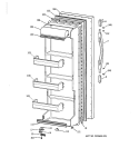 FRESH FOOD DOOR Diagram and Parts List for TFX22GRBGWW  General Electric Refrigerator