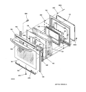 DOOR Diagram and Parts List for JBP78WXB2WW  General Electric Range