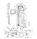 FREEZER DOOR Diagram and Parts List for MSK28PFBGAA  General Electric Refrigerator