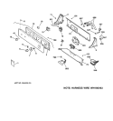 CONTROLS & BACKSPLASH Diagram and Parts List for WKSR2100TCWW  General Electric Washer