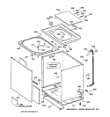 CABINET, COVER & FRONT PANEL Diagram and Parts List for WCSR2070TDAA  General Electric Washer