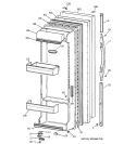 FRESH FOOD DOOR Diagram and Parts List for TFS22PPDABS  General Electric Refrigerator