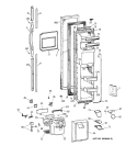 FREEZER DOOR Diagram and Parts List for TFX27PRBGBB  General Electric Refrigerator