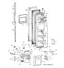 FREEZER DOOR Diagram and Parts List for TFX27ZPBGAA  General Electric Refrigerator