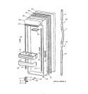 FRESH FOOD DOOR Diagram and Parts List for TFX27ZPBGAA  General Electric Refrigerator