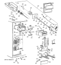 FREEZER SECTION Diagram and Parts List for TFX28PBBGBB  General Electric Refrigerator