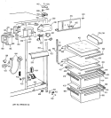 FRESH FOOD SECTION Diagram and Parts List for TFJ20JABGAA  General Electric Refrigerator
