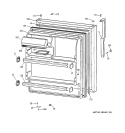 FRESH FOOD DOOR Diagram and Parts List for TBX18IIDBRWW  General Electric Refrigerator
