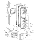 FREEZER DOOR Diagram and Parts List for TFX22PRBGBB  General Electric Refrigerator