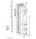 FREEZER DOOR Diagram and Parts List for TFX22QRCGWW  General Electric Refrigerator