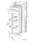FRESH FOOD DOOR Diagram and Parts List for TFX28PPCGWW  General Electric Refrigerator
