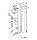 FRESH FOOD DOOR Diagram and Parts List for TPS24BIDABS  General Electric Refrigerator