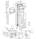 FREEZER DOOR Diagram and Parts List for TFJ28PFBGWW  General Electric Refrigerator