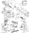 FREEZER SECTION Diagram and Parts List for TFX25ARBGWW  General Electric Refrigerator