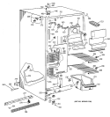 FREEZER SECTION Diagram and Parts List for TFK22JABGAA  General Electric Refrigerator