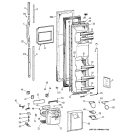 FREEZER DOOR Diagram and Parts List for TFG25PRBGWW  General Electric Refrigerator