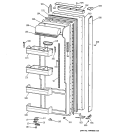 FRESH FOOD DOOR Diagram and Parts List for TPX21BRBGWW  General Electric Refrigerator