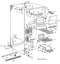 FREEZER SECTION Diagram and Parts List for TFG25PABGWW  General Electric Refrigerator