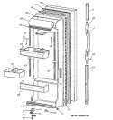 FRESH FOOD DOOR Diagram and Parts List for TFX25VPBGWW  General Electric Refrigerator