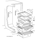 FRESH FOOD SECTION Diagram and Parts List for TFX25VPBGWW  General Electric Refrigerator