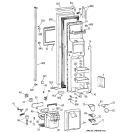 FREEZER DOOR Diagram and Parts List for TPX24BPBGWW  General Electric Refrigerator