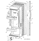 FRESH FOOD DOOR Diagram and Parts List for TFG25PEBGWH  General Electric Refrigerator