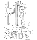 FREEZER DOOR Diagram and Parts List for TFG28PRCGWW  General Electric Refrigerator