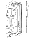 FRESH FOOD DOOR Diagram and Parts List for TFX25QRCGWW  General Electric Refrigerator