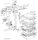FRESH FOOD SECTION Diagram and Parts List for TFZ22JRBGWW  General Electric Refrigerator